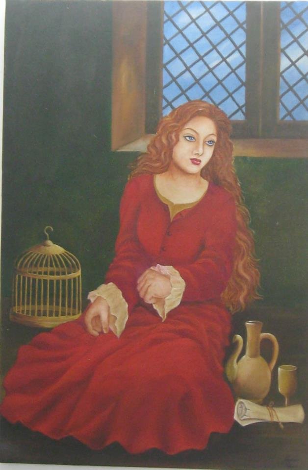 Lady — Oil on canvas — painting by Roohee Ali Khan