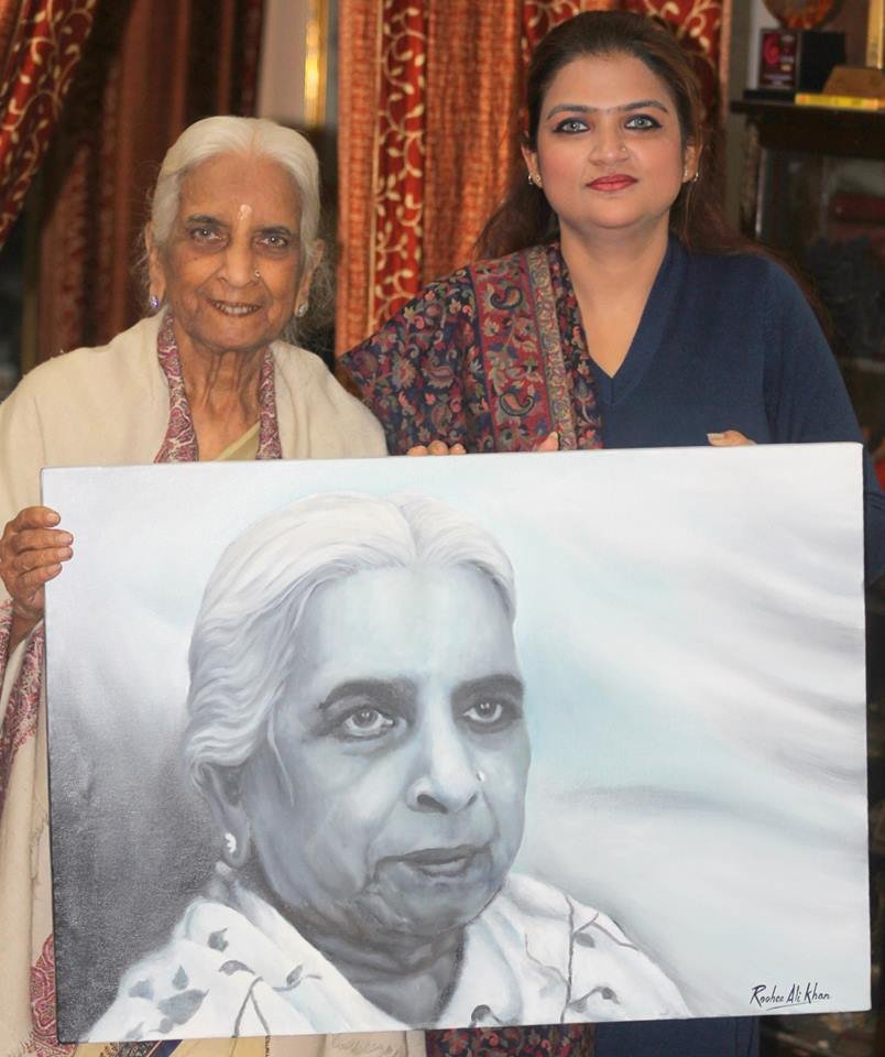 A painting for Padma Vibhushan Dr. Girija Devi — Girija Dadi