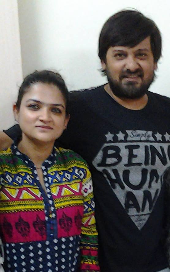 With cousin Wajid bhai